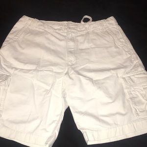 White Cargo Shorts